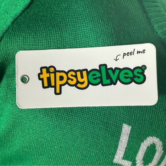 Tipsy Elves Ugly Christmas Sweater Women’s Green Looking Like A Snack XXL NWT - Picture 7 of 8